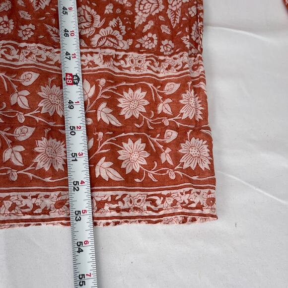 Cleobella Printed Jess Jumpsuit Burnt Orange Cream Floral Women's Size Small - Picture 12 of 16